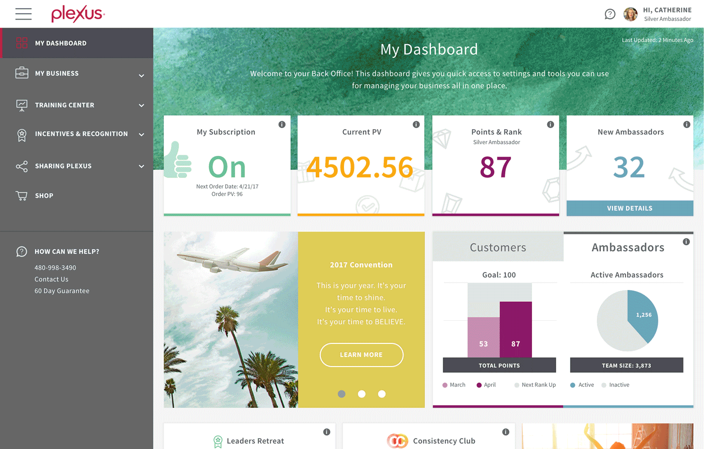 Animated Plexus designs showcasing the back-office dashboard and public experience